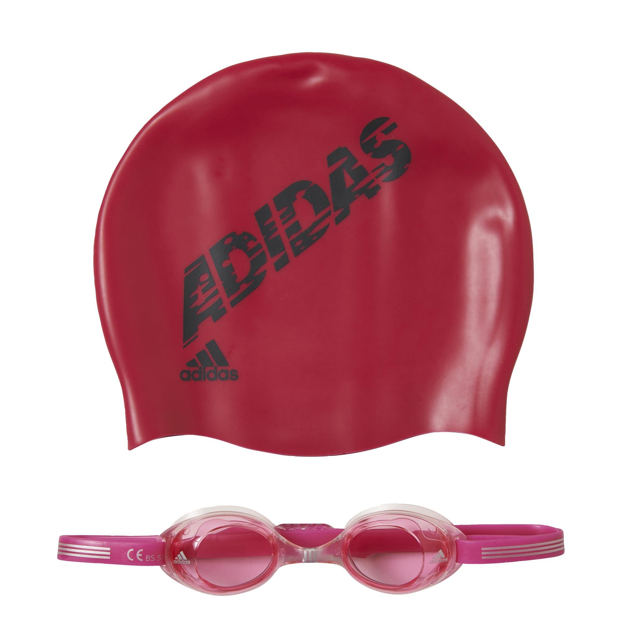 Adidas Boy's Pack Swim Cap - Red/Black