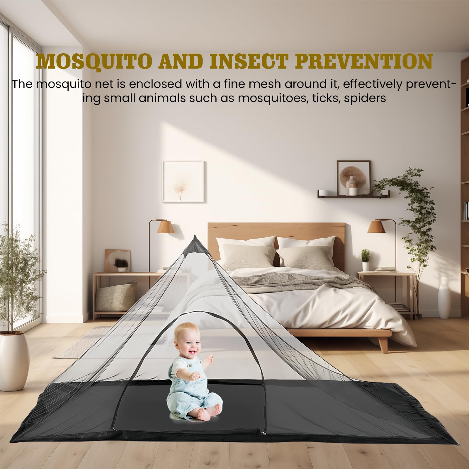 Mosquitera Plegable de Camping, Ultra Ligera y Portátil - Instalación Fácil para Cama y Viaje