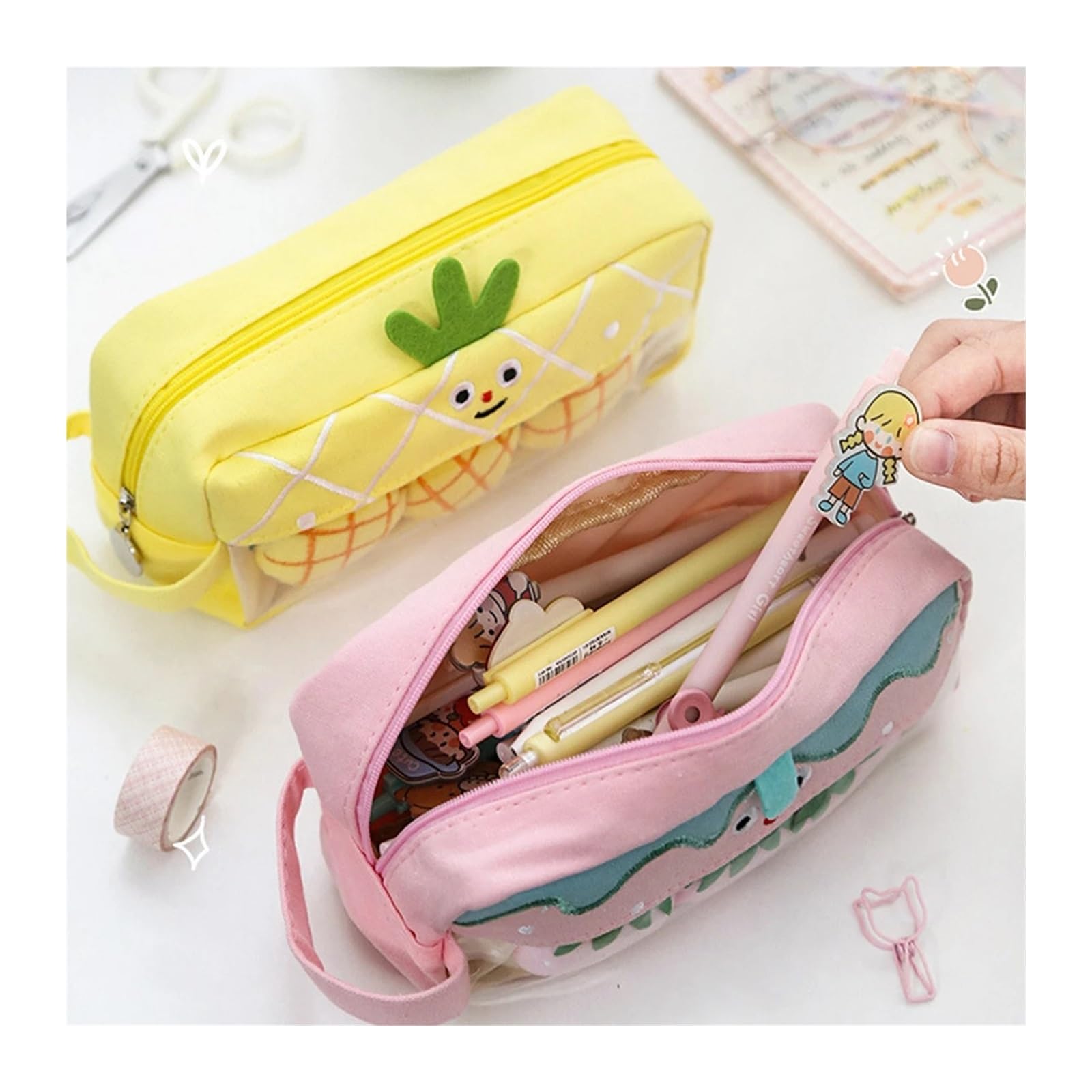 Astuccio for frutta for studenti | Simpatico cartone animato, semplice, grande capacità, idea regalo, organizer for cancelleria(BDX-787)