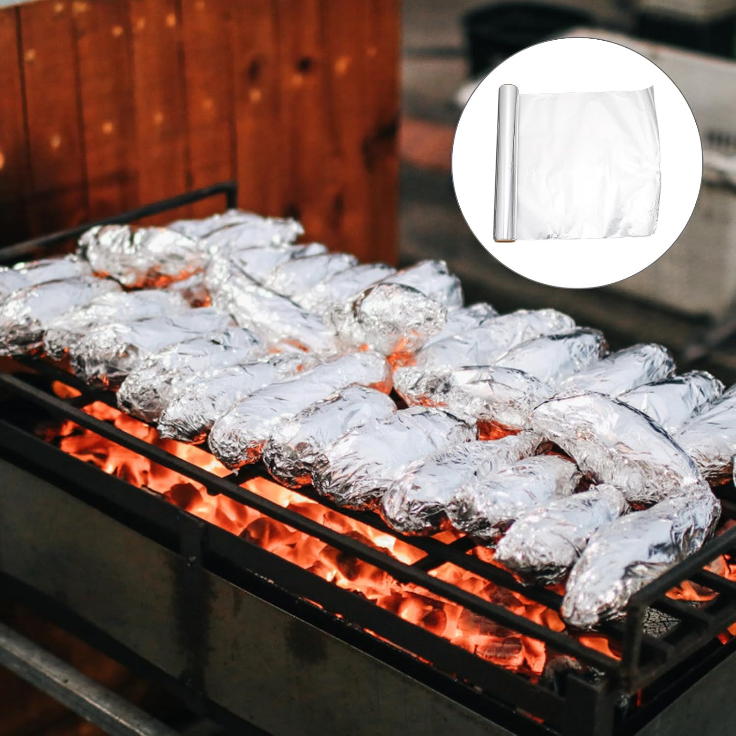 Aluminum Foil for Baking and Bbq, 10m X 30cm X 15 Microns Heavy Duty Tin Foil Paper, Multipurpose Kitchen Wrap for Grilling, Roasting, and Food Storage
