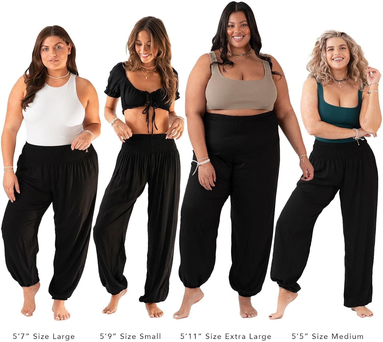 Lotus and Luna Women's Harem Pants Thai Pants for Beach & Lounge High Waisted Flowy Boho Pants Genie Pants Yoga Pants - Image 6