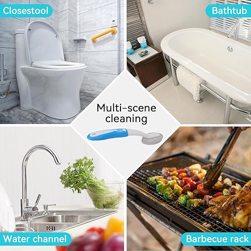 Miniatura 5 de 1 pieza de piedra pómez de limpieza de inodoro, removedor de anillos de agua dura, cepillos de limpieza de baño, piedra pómez con mango para