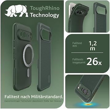 TUDIA DualShield Grip Compatible with Google Pixel 10 Pro XL 2025 Case [Pixelsnap & MagSafe Compatible] Military Grade Dual Layer Shockproof Rugged Heavy Duty Protective Case - Pine Green