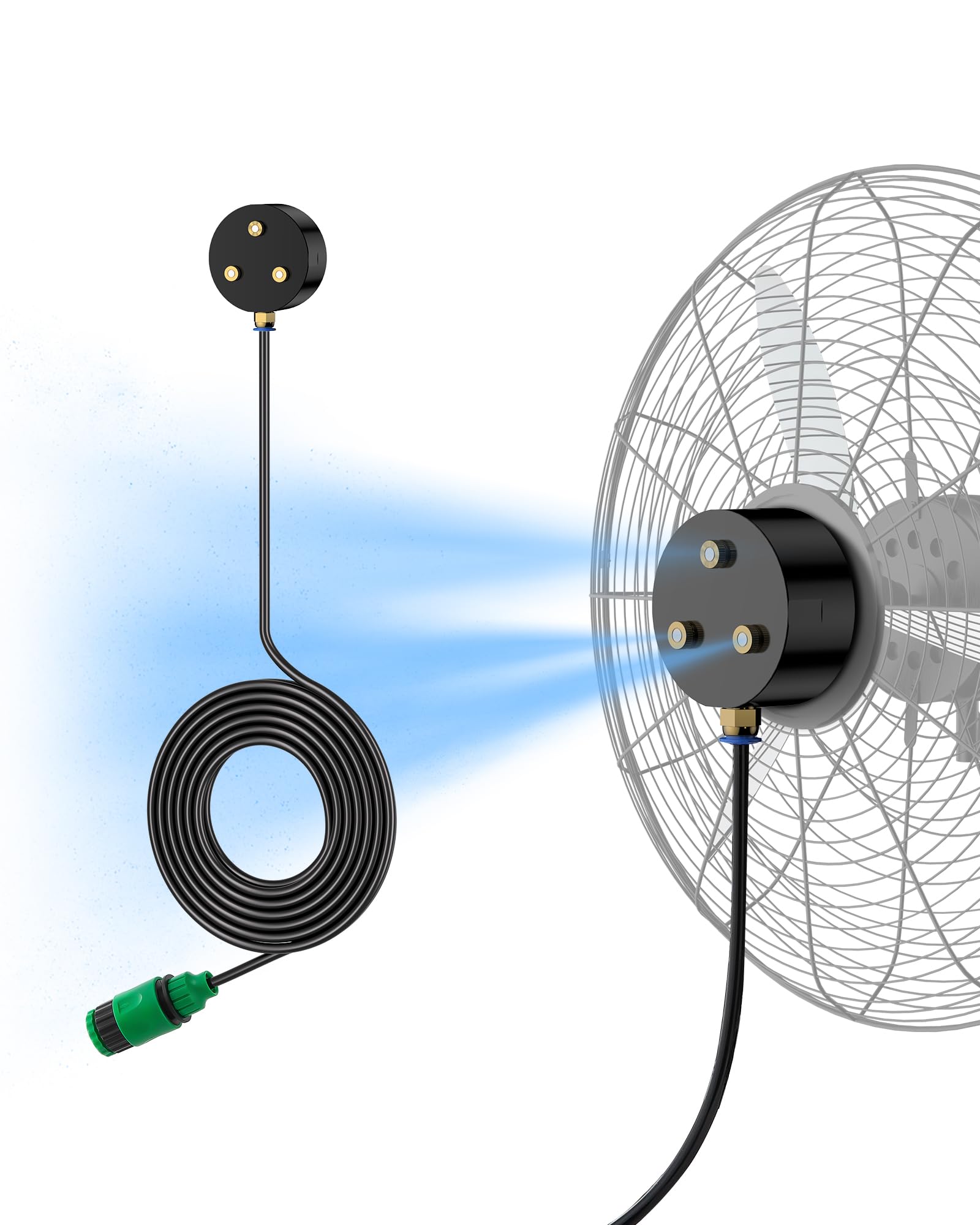 Photo 1 of Ehiair Magnetic Outdoor Misting Fan Kit for Patio, Backyard, Pool