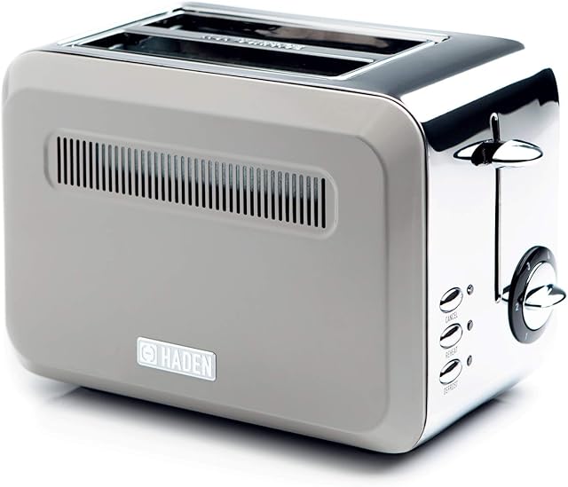 Haden Cotswold Toaster - Electric Stainless-Steel Two Slice Toaster, 685-815W, Putty -CE31