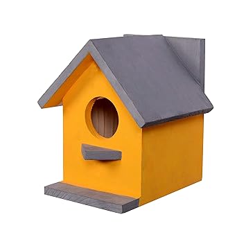 Cket? Bird House Nest Box Breeding House for Sparrow, Budgies and Finches Eco Friendly Wooden Water Resistance for Garden Balcony Hanging HS01