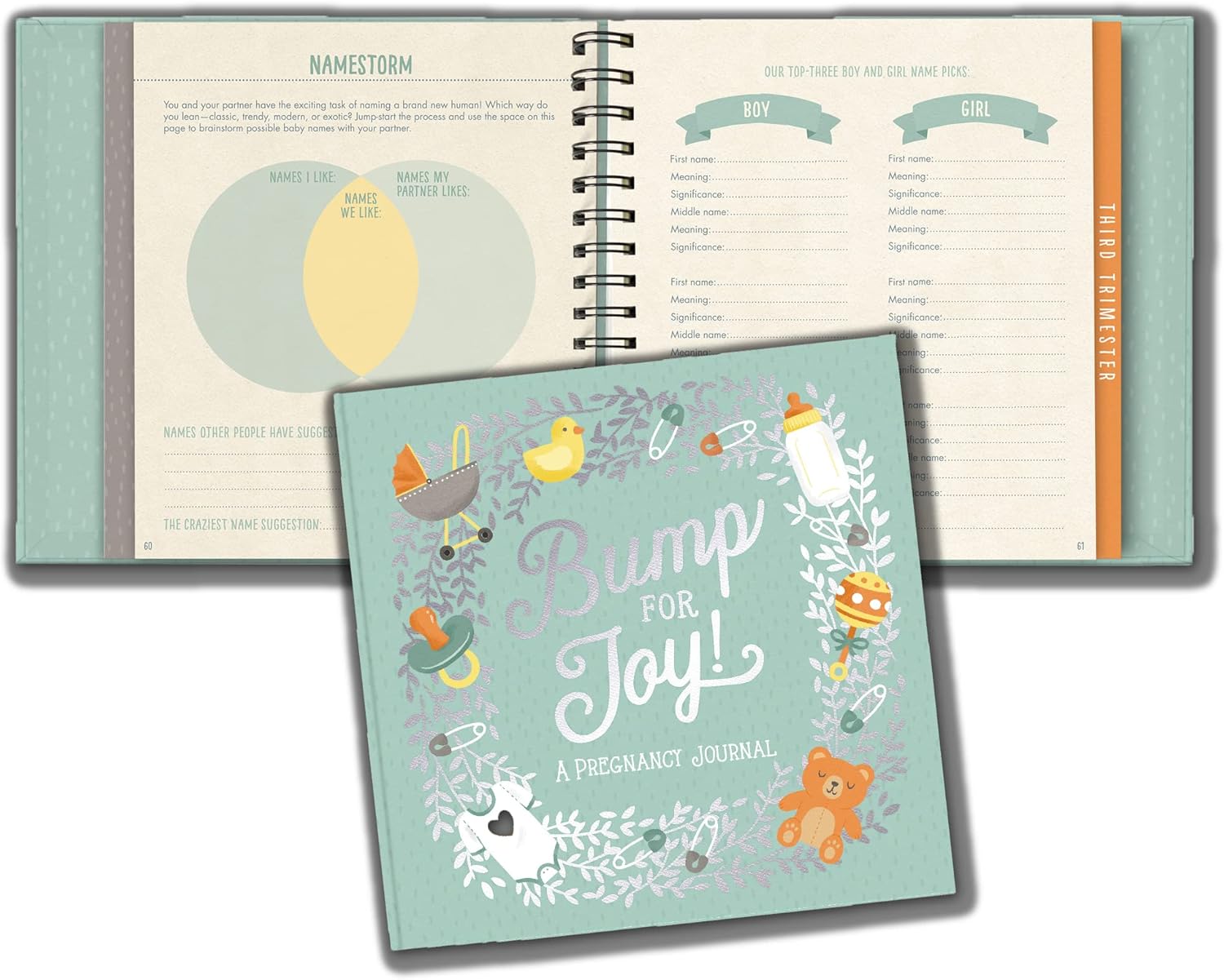 Buy Guided Pregnancy Journal by Studio Oh! Bump for Joy 9" x 9