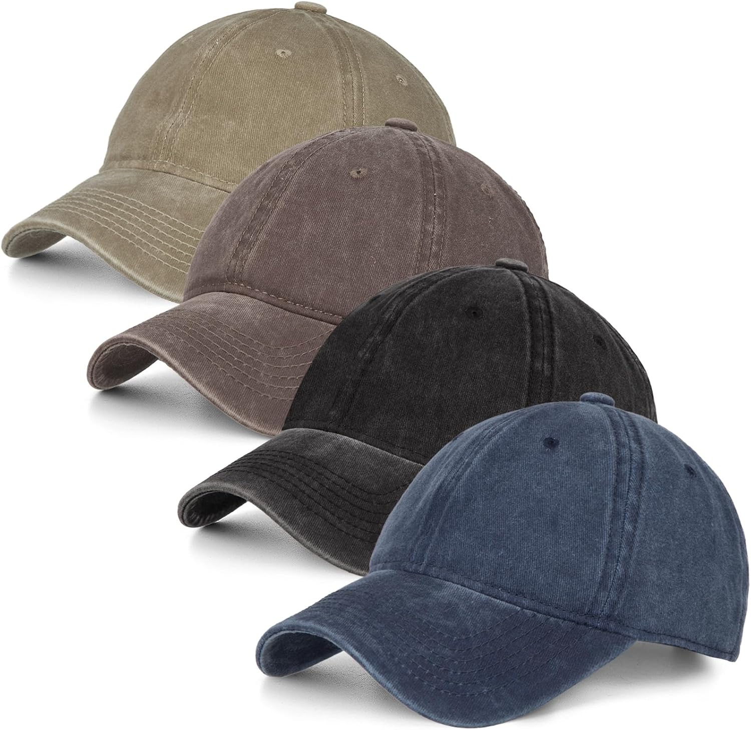 Washed Cotton Vintage Baseball Cap Sun Hats Men Women Smile Baseball Cap Adjustable Dad Golf Hat