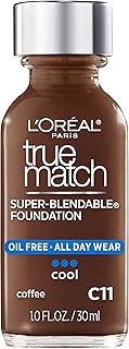 L'Oreal Paris Makeup True Match Super-Blendable Liquid Foundation, Coffee C11, 1 Fl Oz,1 Count
