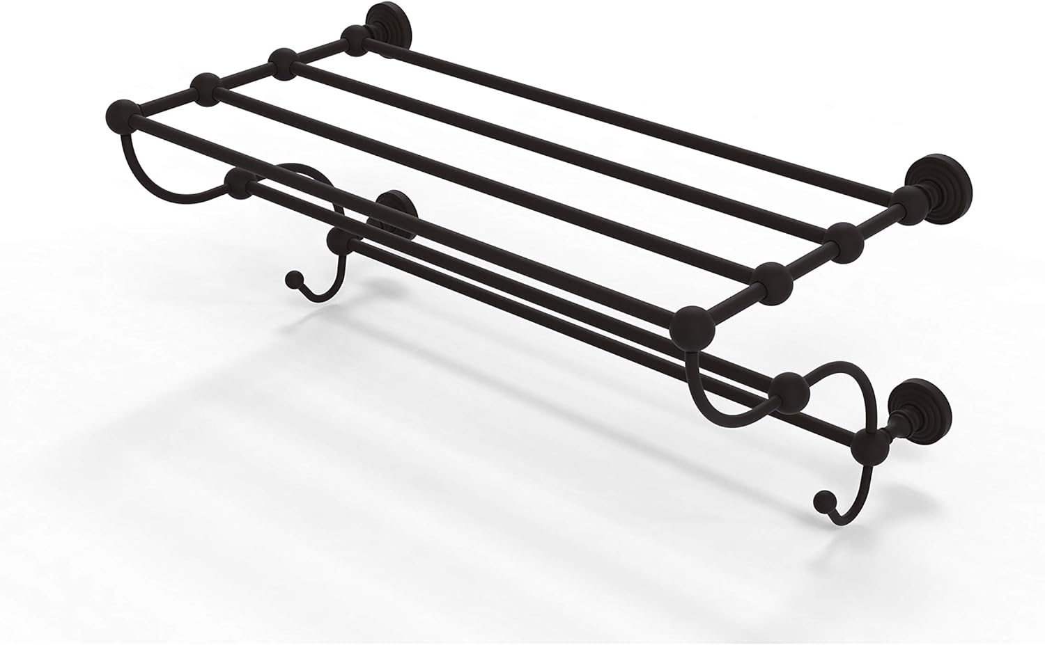 Allied Brass WP-HTL/24-5 Waverly Place Collection 24 Inch Train Rack Towel Shelf, Oil Rubbed Bronze