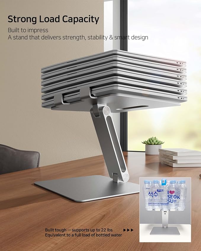 Soporte Ajustable para Laptop de Aluminio, Plateado, 10-17 Pulgadas miniatura 5