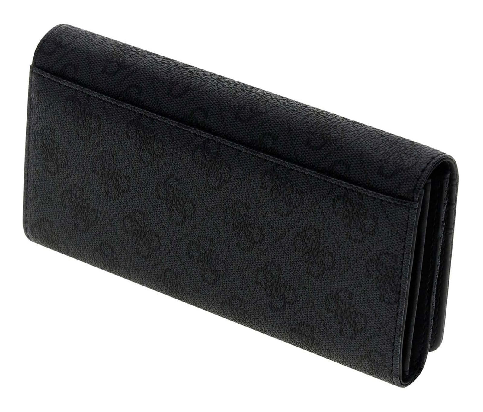 GUESS portafoglio Laurel II SLG Flap Organizer Coal Logo grigio scuro