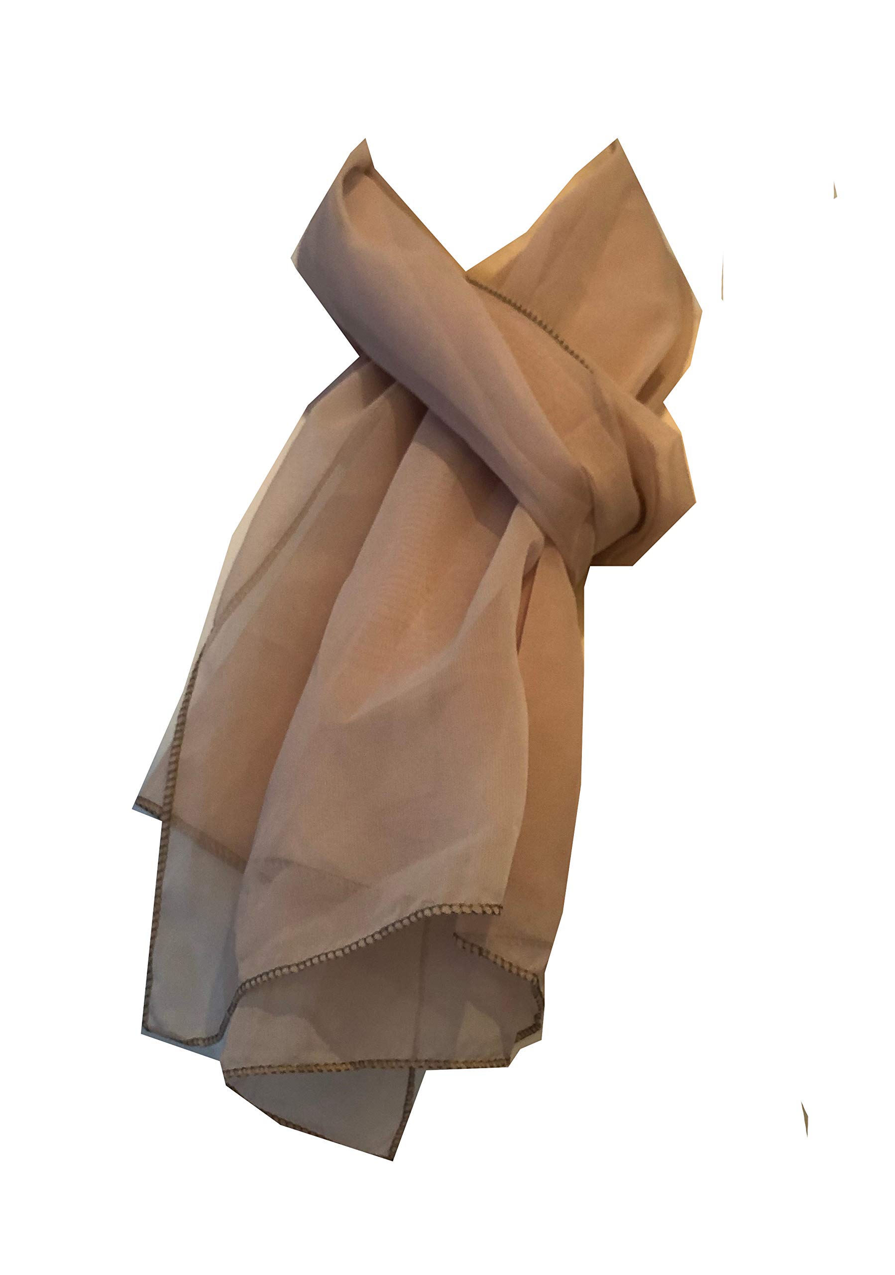 Pamper Yourself Now Plain Beige Chiffon Style Scarf Thin Pretty Scarf Great for Any Outfit Lovely Gift