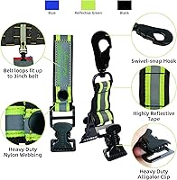 Vista 2 de MELOTOUGH Correa de guante de bombero Clip de soporte para guantes de trabajo con gancho giratorio para correa de guante, clip de cocodrilo