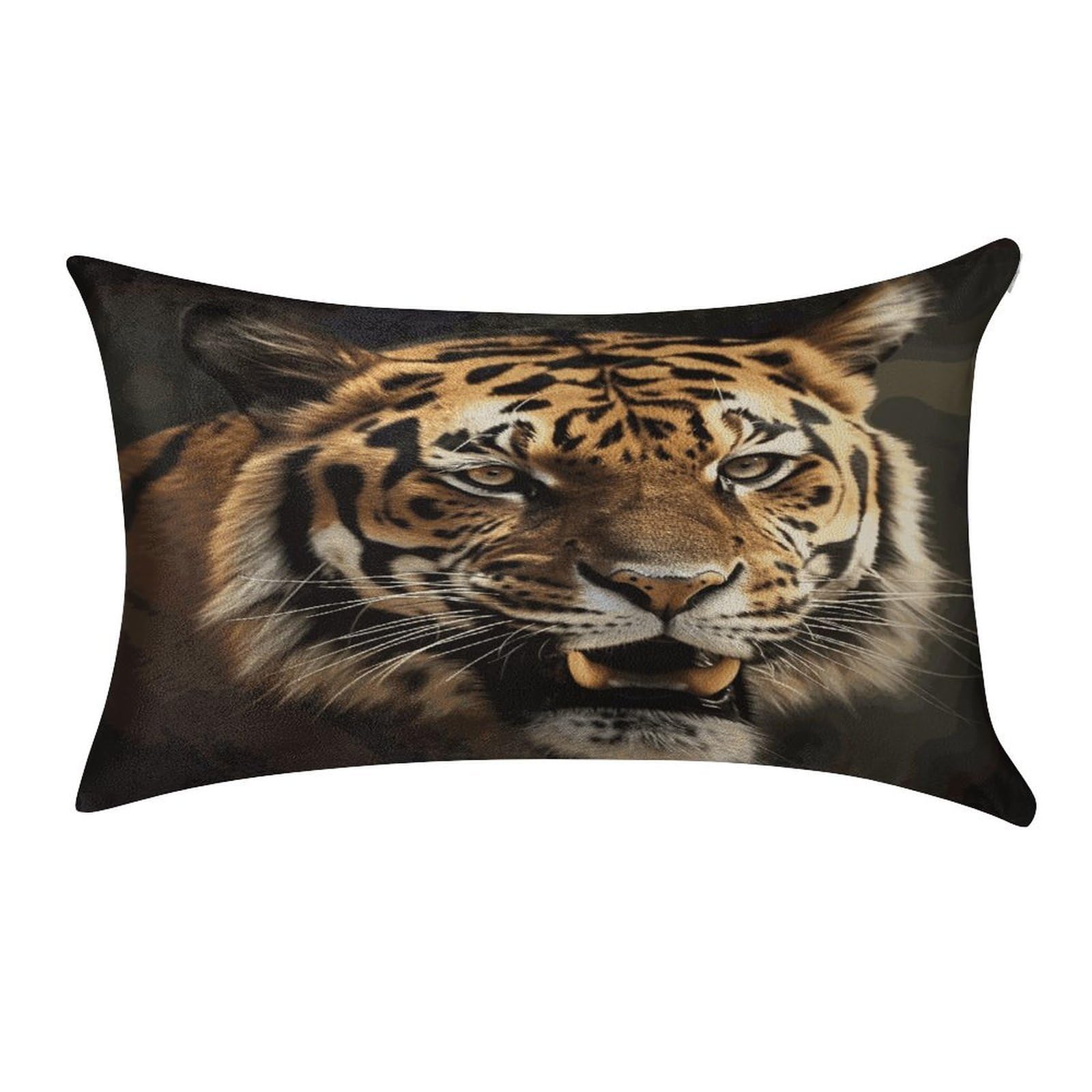 LDGSUPH Tiger Velvet Throw Pillow Covers Cozy Pillow Shams Pillowcases Detachable Pillow Cases Soft Cushion Cover with Zipper for Sofa Car Bed Pillow Protectors 12 "×20 "