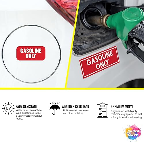 Miniatura 9 de United by Color Paquete de 6 calcomanías diésel, resistentes y resistentes al agua, para tanque de combustible, no se decoloran, se utilizan para