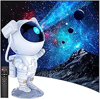 Projetor de luz de astronauta – Projetor de galáxia rotativo de 360° Projetor de estrela para crianças e adultos – 7 efeitos de nebulosa, projetor de céu noturno e luzes espaciais