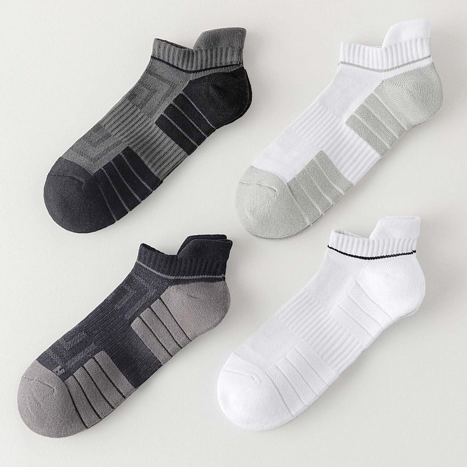 4 Pairs Soft Terry Bottom Athletic Ankle Socks with Giftbox