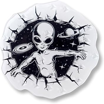 devembr Snowboard Stomp Pad for Alien Lovers, Funny Stomp Pads Snowboarding with 3D Bumps Design, PVC Material