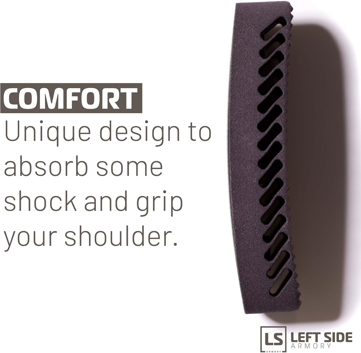 Left Side Rubber Butt Pad for Kalashnikov Style Rifles - Made in The USA