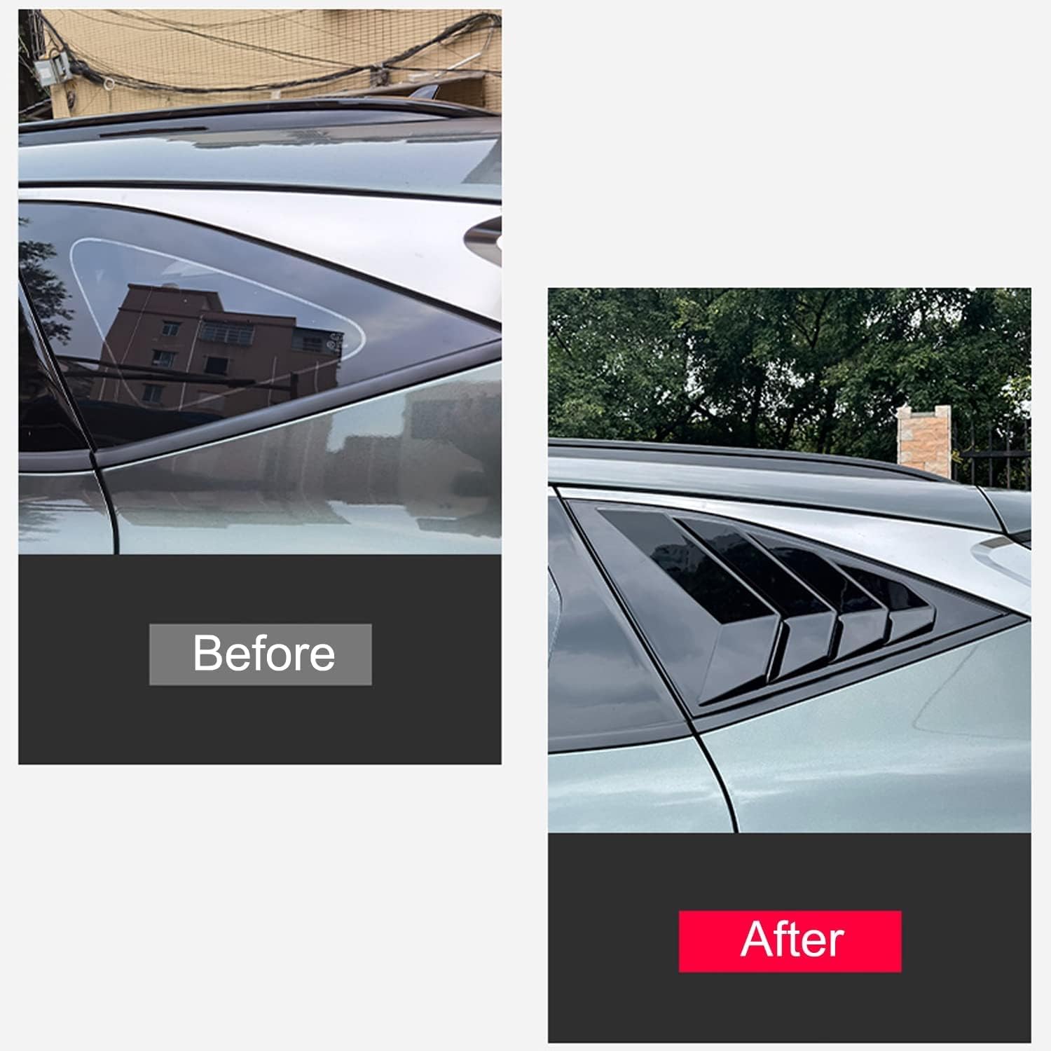 HIGH FLYING for Hyundai Tucson 2022-2025 Car Accessories Side Window Scoop Louver Cover ABS Glossy Black 2pcs (NOT Fit SWB)