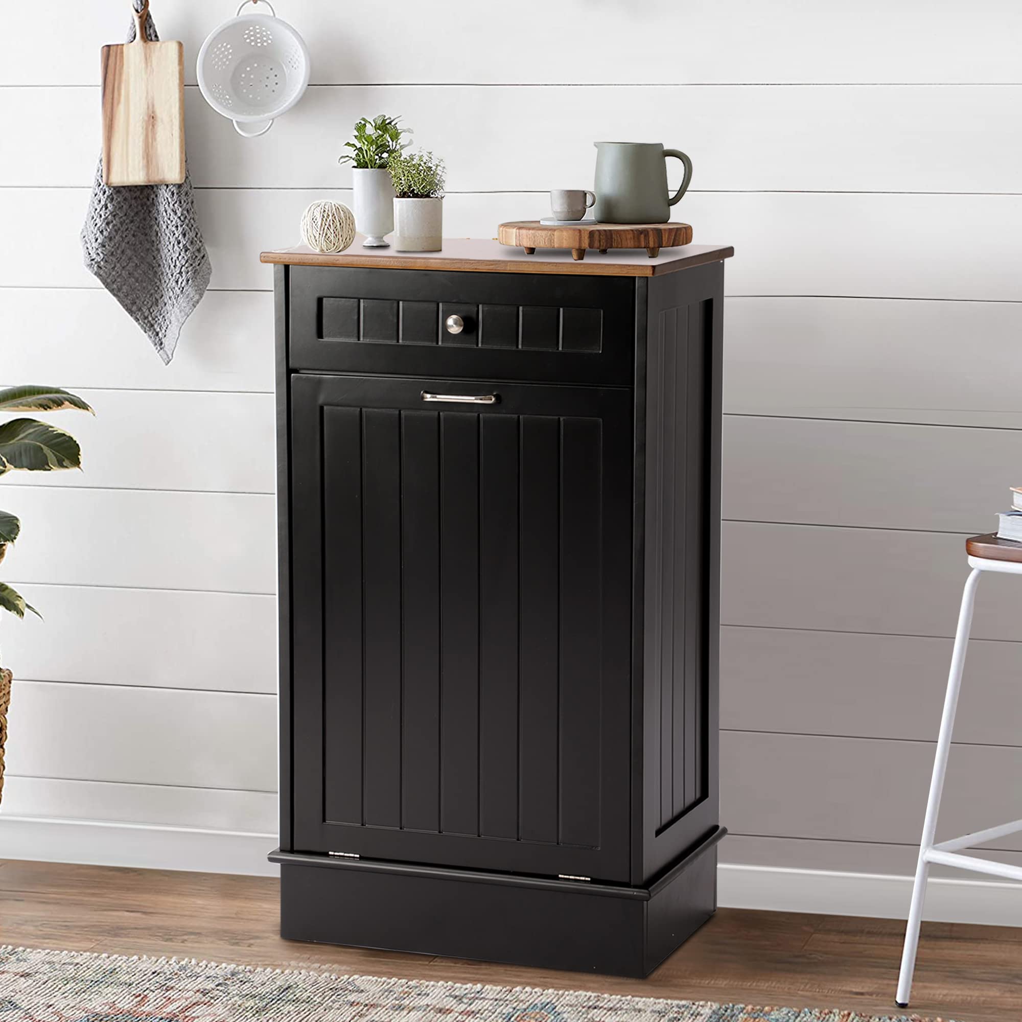 Buy KIGOTY Tilt Out T Wooden Kitchen T Bin Holder Garbage Bin