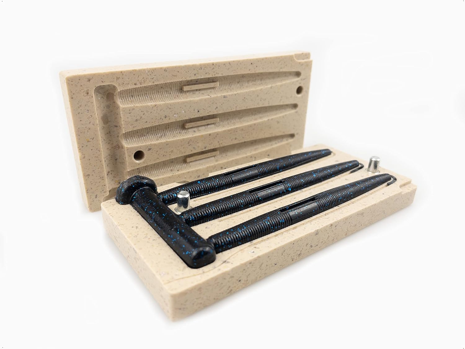 Premium Soft Plastiс Mold Lure Making Injection Molds Fishing Lures Three Cavity Yum Dinger 4"