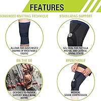 Vista 5 de Pro-Tec Athletics Premium Knee Brace, Medical Grade Compression, Breathable Fabric, Patella and Ligament Support, and Enhanced Overall Knee Joint