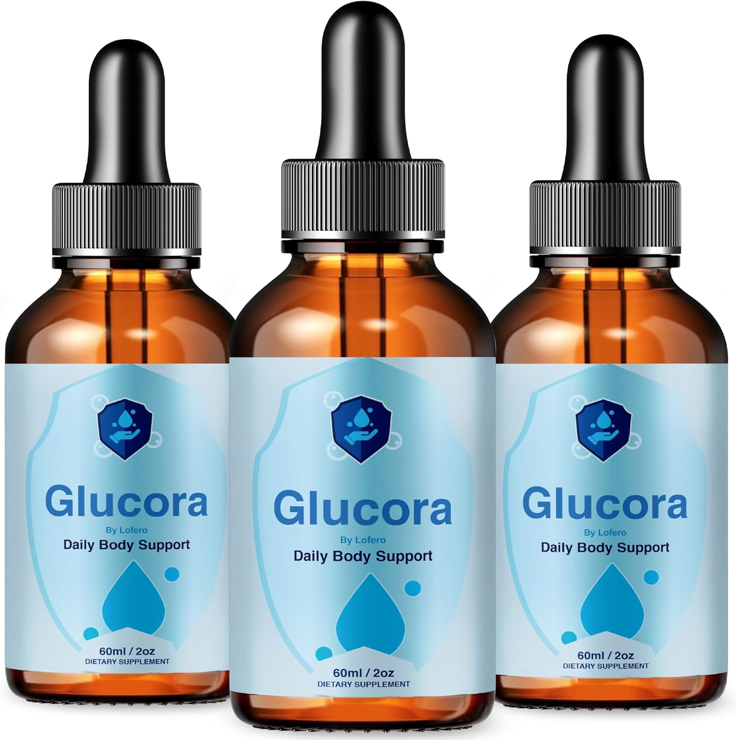 (3 Pack) Glucora Drops Liquid Supplement Advanced Maximum Strength, Premium All-Natural Ingredients Vitamins Wellness Formula for Overall Health Support Energy Berberine Berberina Gotas Reviews (6 oz)