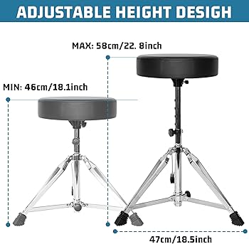 CAHAYA Drum Stool: Thick Comfortable Padded Seat Cushion Guitar Percussion, Mode | UK