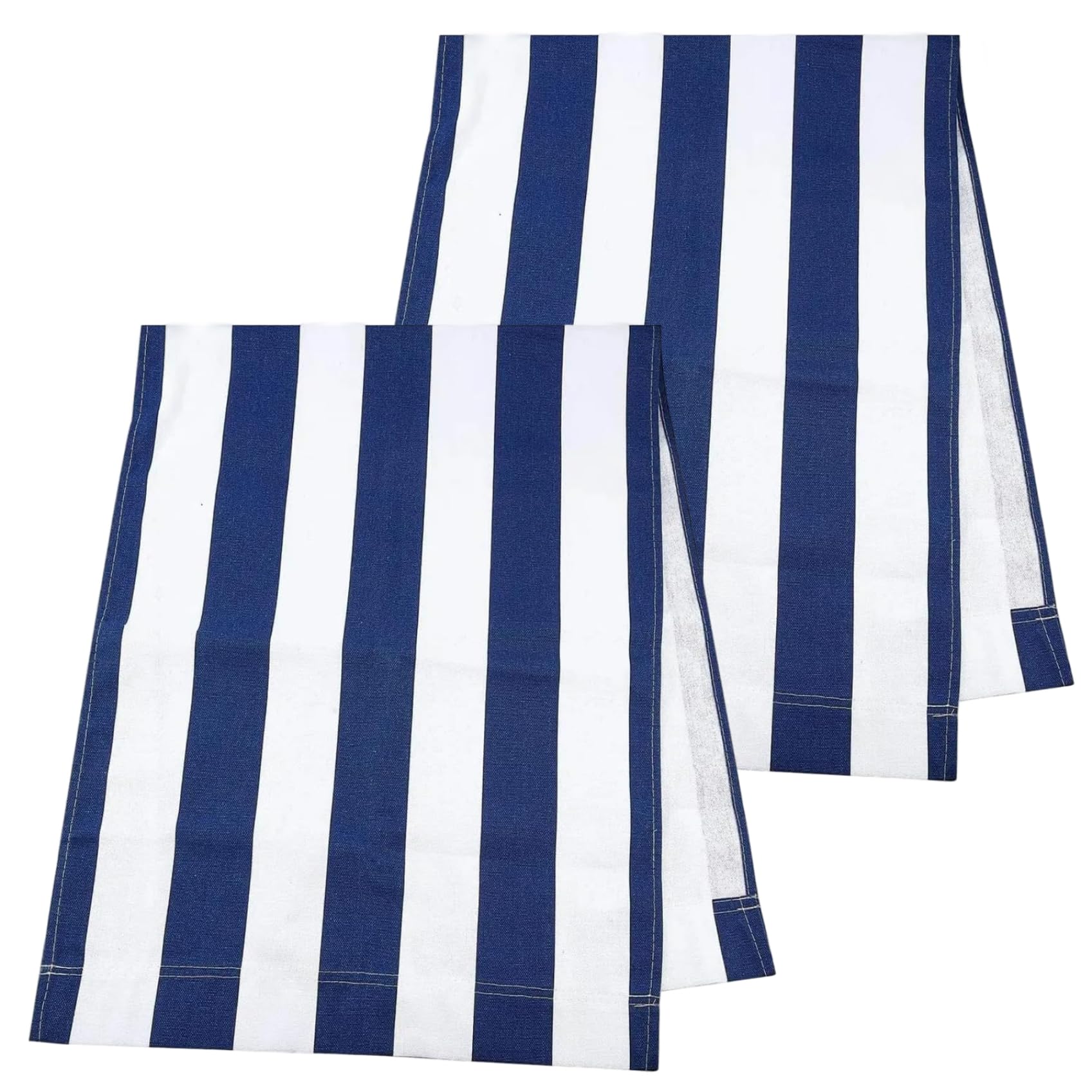 Tessuto sostitutivo per sedia a sdraio 2 pezzi 45x17 pollici, tessuto per sedia da patio in tela a righe blu e bianche per prendere il sole in giardino, spiaggia, campeggio, pesca