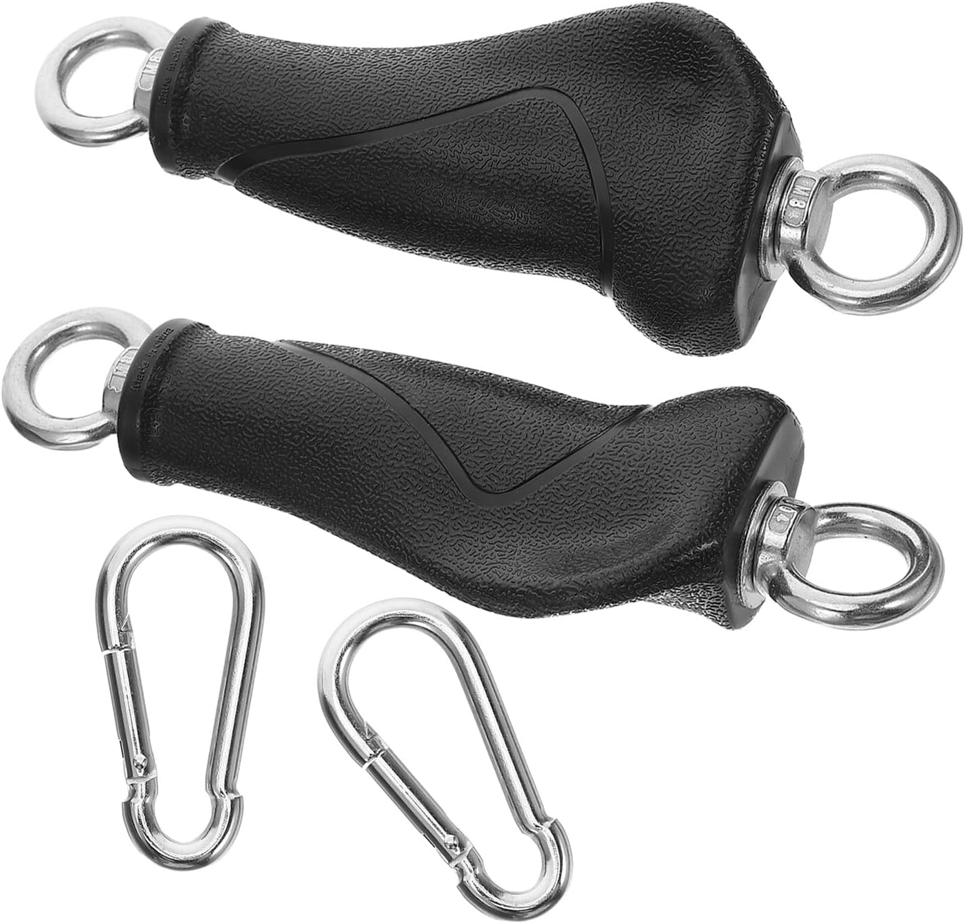 VICASKY 2pcs Resistance Bands Handles Gym Cable Workout Handles with Dual Ring Style Machine Attachments for Strength Training and Home Exercise