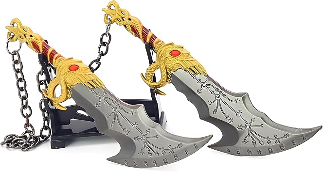 Blades of Chaos Model,2Pcs Set,Length 15Cm/5.9Inch,All Metal Material,Game Collectibles