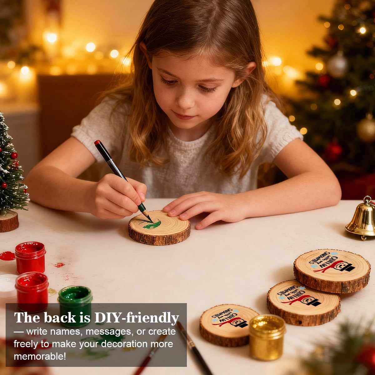 Condition photo showing New/Like New for Christmas Snowman Sign Desk Decor Christmas Decorations Indoor Desk Accessories for Bedroom Home Shop Kitchen Shelf Chillin With My Snowmies Signs With Bracke