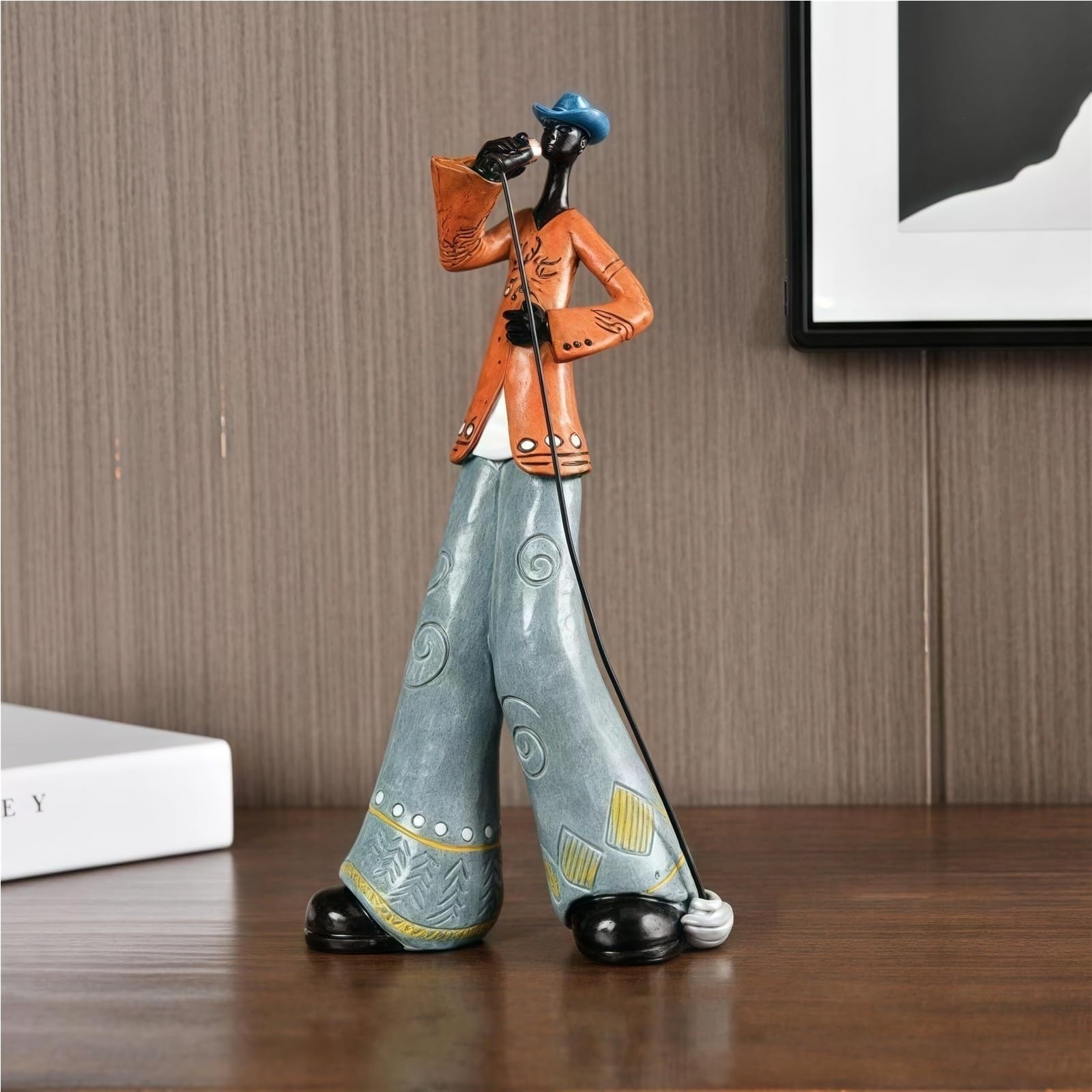 Figuritas Coleccionables Dekoracyjna rzeźba western zespół kreatywny muzyk dekoracja figurka ozdoby wystrój akademika (piosenkarz)
