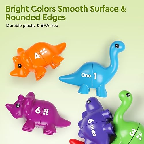 Miniatura 3 de Montessori - Juguete sensorial de clasificación de números y a juego, juego de coincidencia de patrón de doble cara, reconocimiento del 1 al 10,