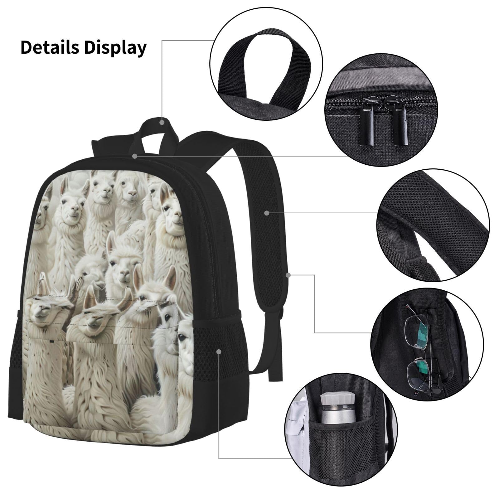Zaino, borsa portapranzo, astuccio, set da 3 pezzi, per lavoro e