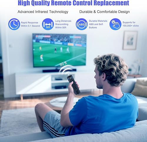 Miniatura 5 de Paquete de 2 repuestos para control remoto Vizio Smart TV, compatible con control remoto XRT260 XRT136 XRT140 XRT270, funciona con todos los