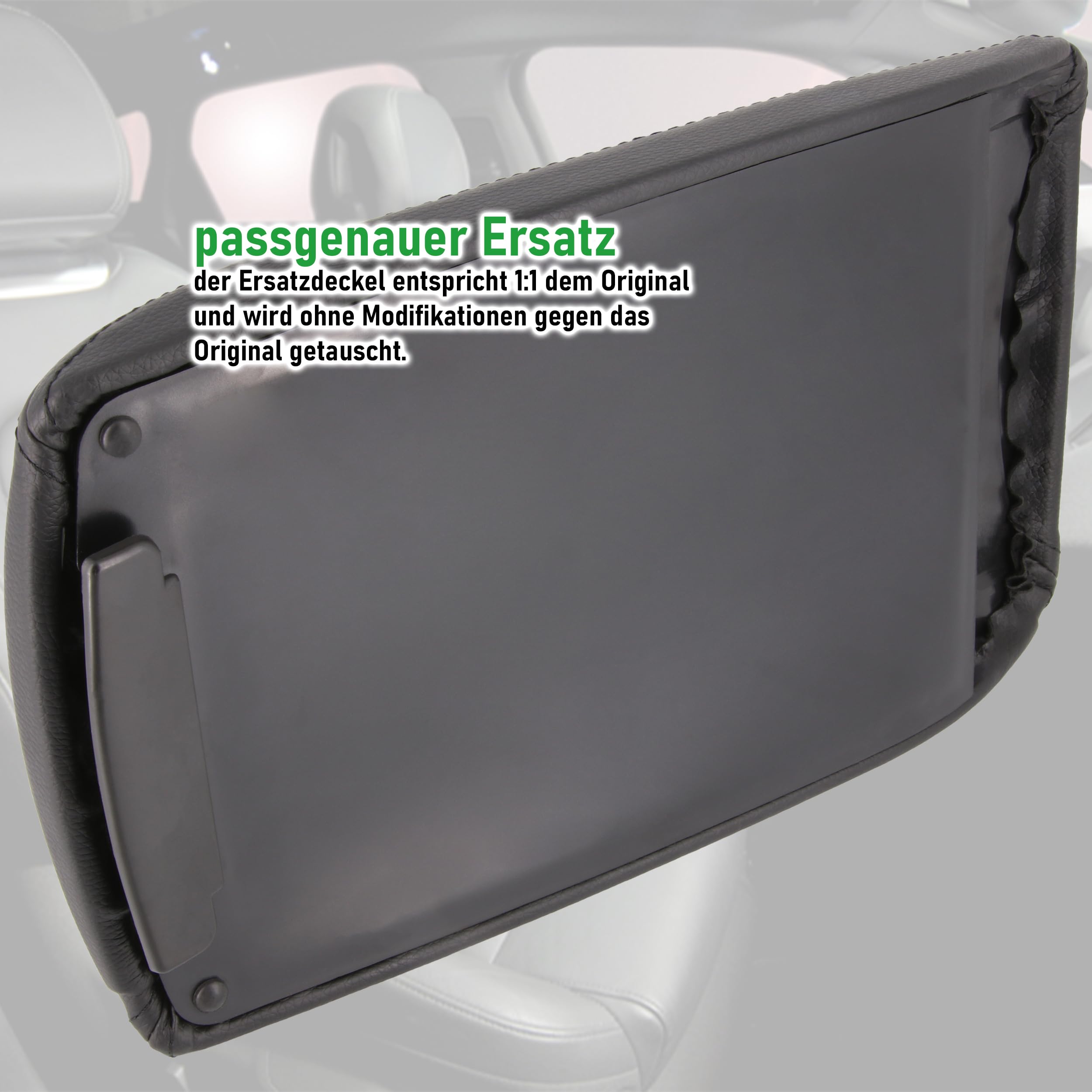 RECAMBO Coperchio di ricambio per bracciolo centrale adatto per Audi A6 4F C6 BJ 2004 – 2011 – vestibilità robusta – aspetto di serie – meccanismo durevole – installazione rapida – sostituzione ideale