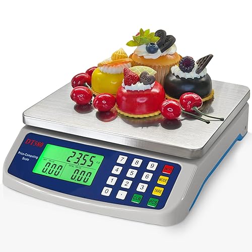 Large Digital Kitchen Scale 40kg/88lb Stainless Steel Price Computing Scale