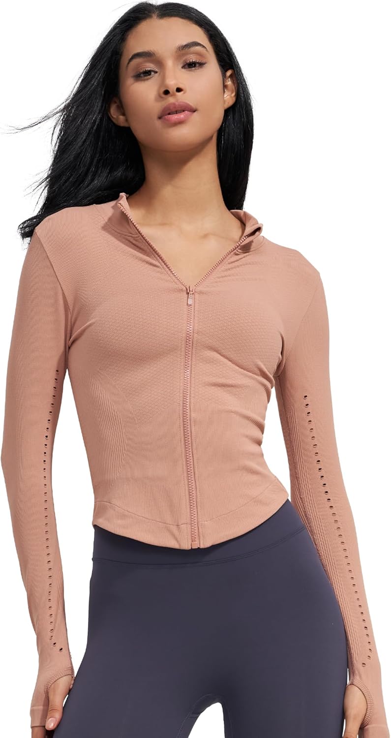 sphinx cat Womens Athletic Long Sleeve Full Zip Running Track Jacket Workout Yoga Sportwear with Thumb Holes Slim Fit - Image 5