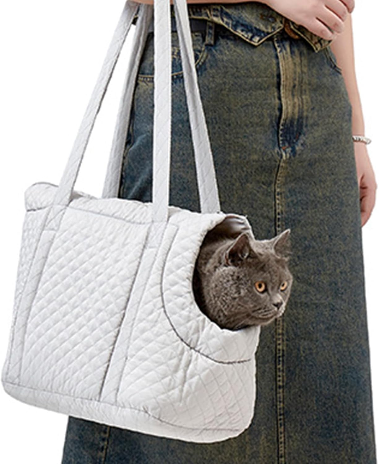 Pet Carrier Purse - Cotton Dog Carrier Bag Small Cat Purse | Winter Portable Dog with Pocket for Dogs Puppies Cats