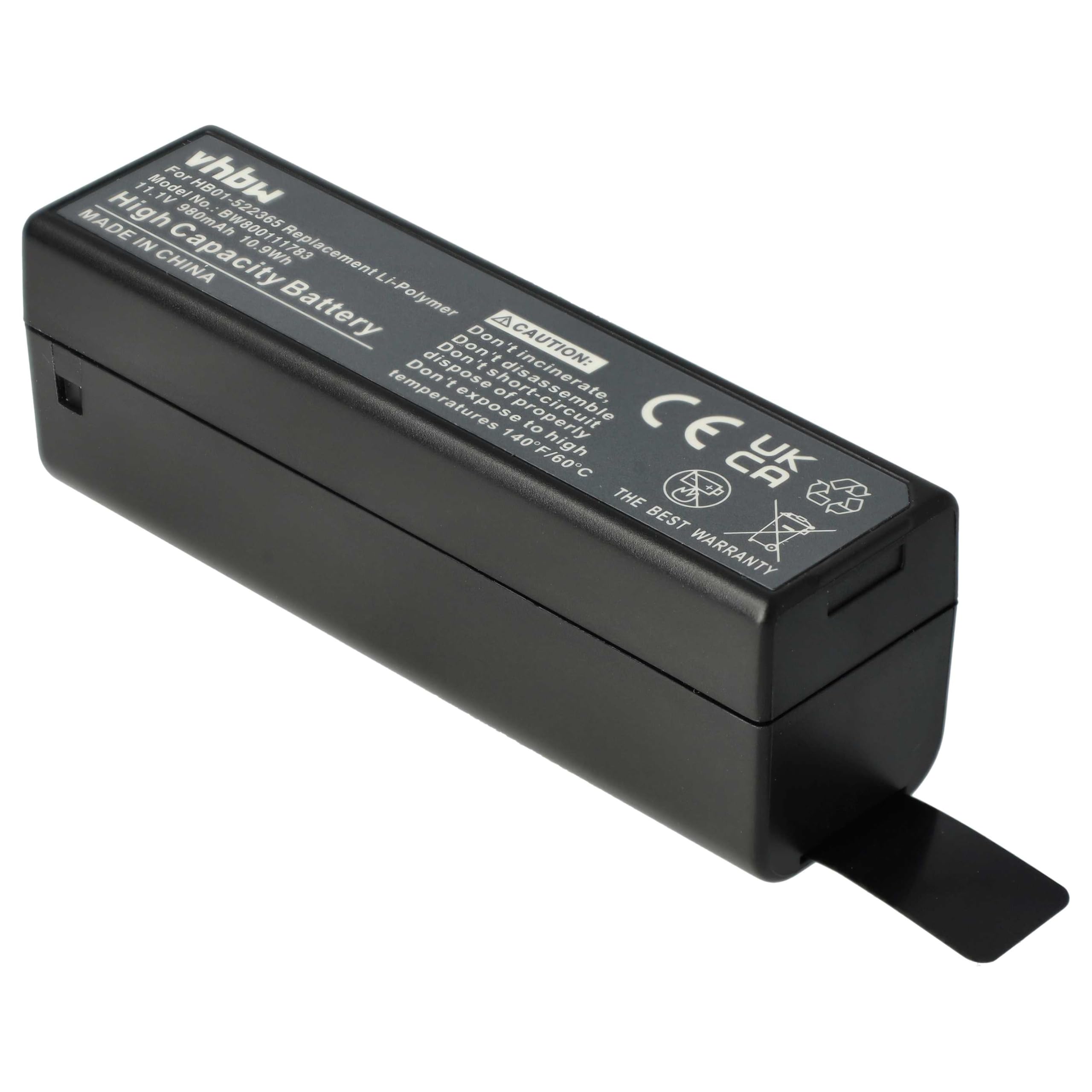 vhbw 2X Batterie Remplacement pour DJI HB01 | HB01-522365 pour appareil photo (980mAh, 11,1V, Li-polymère)