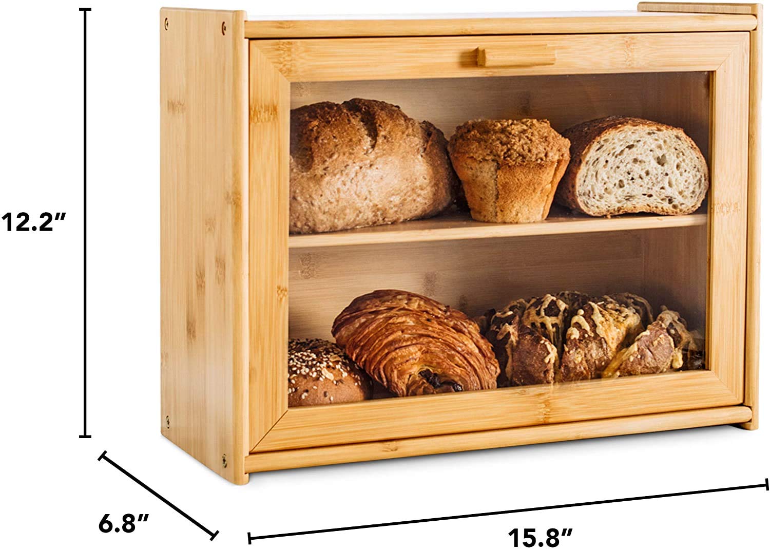 Buy Laura's Green Kitchen Fully Assembled Large Bread Box Wood Bread