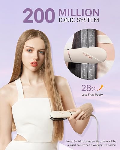 Miniatura 2 de TSUYAGLA Cepillo alisador de cabello de aire caliente