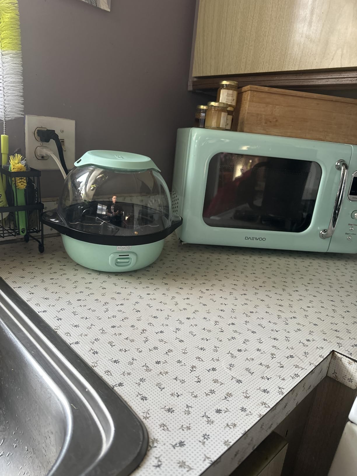 Dash SmartStore Deluxe Stirring Popcorn Maker Aqua