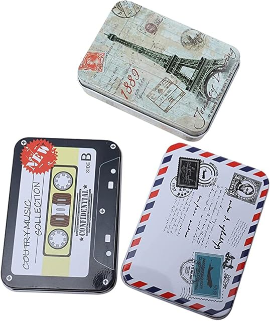 3 Pcs Tin Box Creative Stamps Towers Case Anti Pressure Bulk Multifunctional Storage Box for Friends