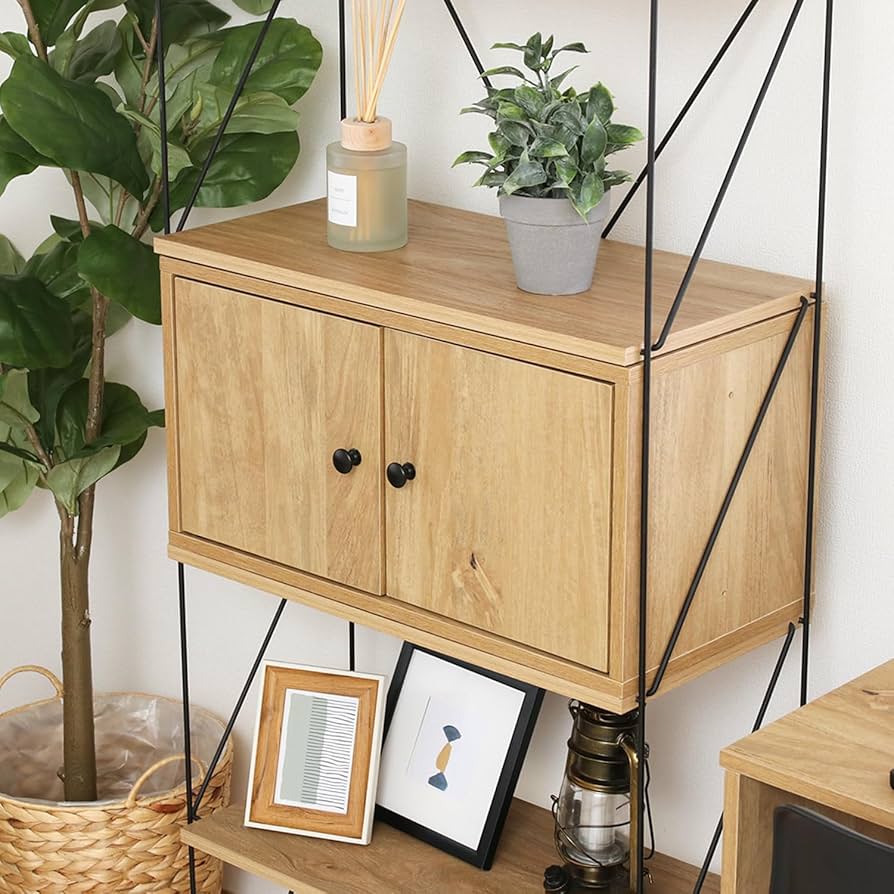 未使用品お値引き⭐桃いろコンパクトな三段飾り(幅約60奥行き約53高さ約63）⭐ Amazon.co.jp: 不二貿易 コネクトボックス 扉付き 幅60×奥行32