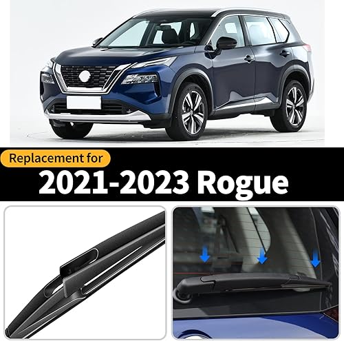 Miniatura 9 de Juego completo de limpiaparabrisas trasero y brazo de repuesto para Nissan Pathfinder 2013-2023