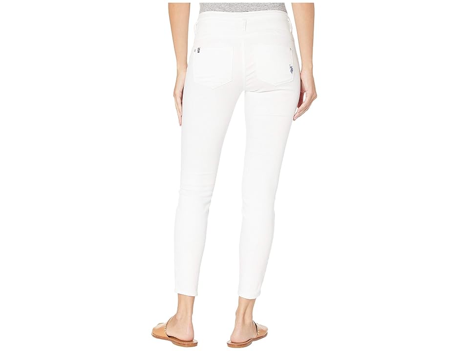 

U.S. POLO ASSN. High-Rise Stacked Waist Band Ankle Jeans in Optic White (Optic White) Women's Jeans
